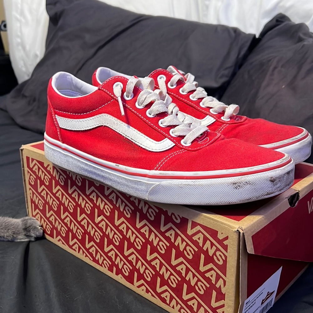 Mens Low Top Red Vans